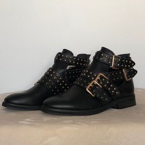 Nasty Gal Cut It Out Studded Boot, Size 6.5